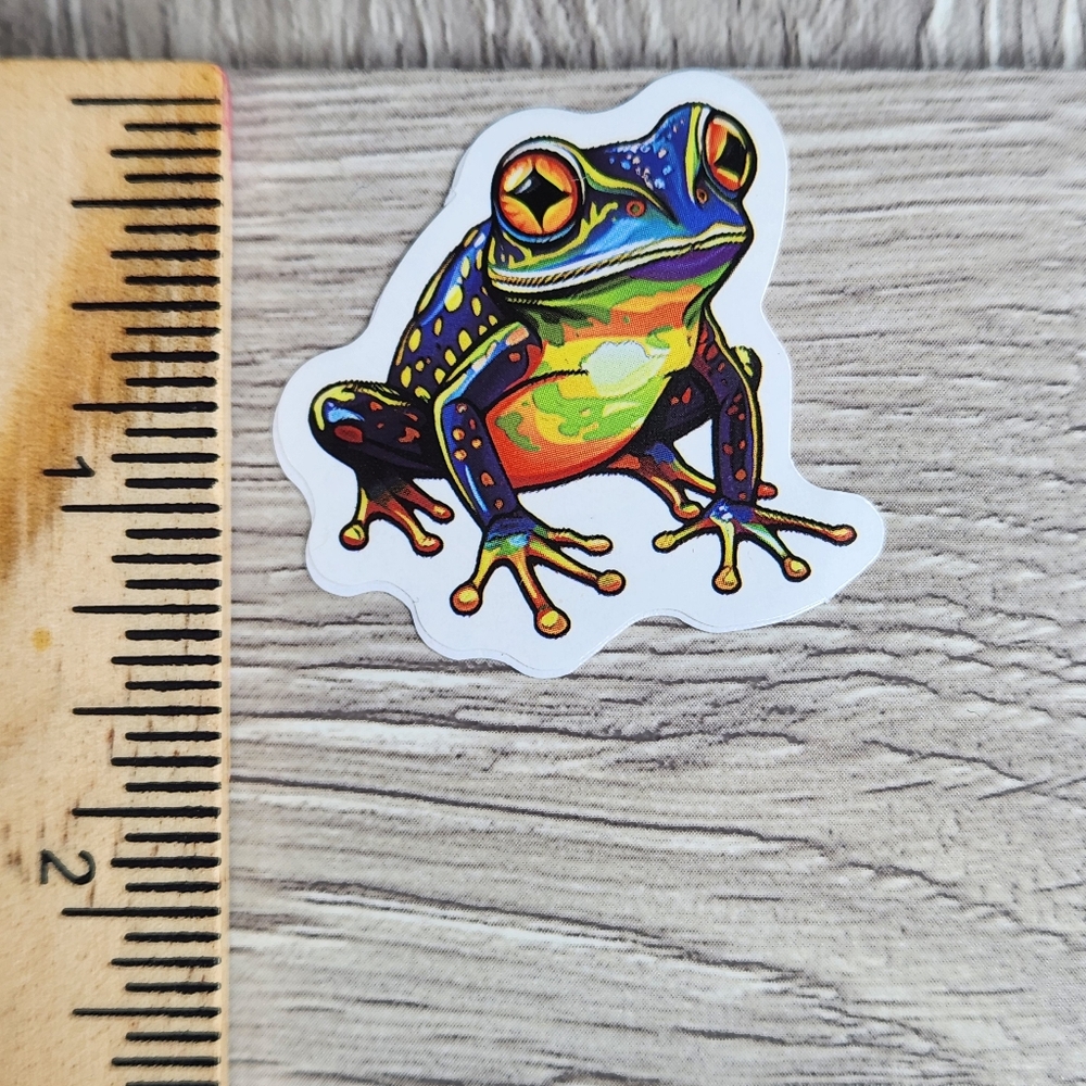 10 for $10 Funky Frog Stickers  Psychedelic Frogs Animal Sticker